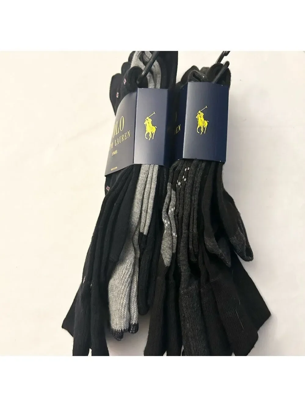 Polo by Ralph Lauren Men’s 6 Pairs Dress Socks 2 Sets of 3 Size 10 - 13 …